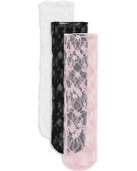 Stems - Cassie Lace Crew Socks 3 Pack - Lyst