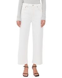 Agolde - Harper Crop Relaxed Straight Jeans - Lyst