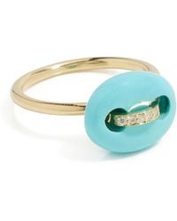 Jenna Blake - 18K Mini Stone Mariner Ring - Lyst