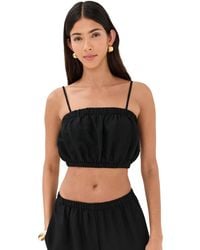 Le Bos - Camille Cropped Linen Top - Lyst
