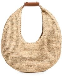 STAUD - Large Raffia Moon Tote Bag - Lyst