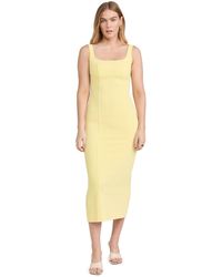 Another Tomorrow - Double Tie Back Long Sheath Dress - Lyst