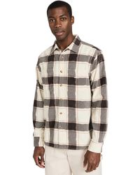 Obey - Adrian Cord Woven Shirt Unbeached Uti - Lyst