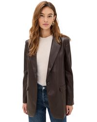 Susana Monaco - Faux Leather Boyfriend Blazer - Lyst