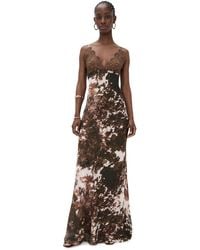 L'Agence - Susanna Lace Bust Slip Dress - Lyst