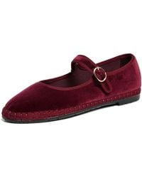 Flabelus - Velvet Mary Jane Flats - Lyst