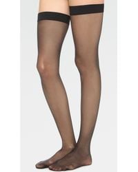 Wolford Individual 10 Stay Up Tights - Black