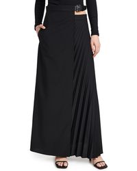 Tibi - Recycled Tropical Wool Pleated Maxi Wrap Skirt - Lyst