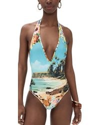 CAMILLA - Reversible Bind Edge Halter One Piece - Lyst