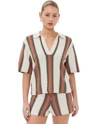 Le Bos - Striped Polo - Lyst