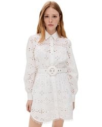 Hemant & Nandita - Short Dress With Buckle Belt And Slip - Lyst