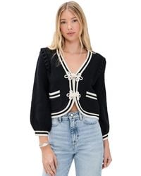 L'Agence - Kaito Cropped Cardigan - Lyst