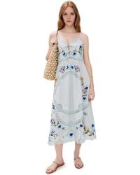 Sea - Celia Embroidery Slip Dress - Lyst