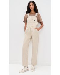 STUSSY WORKER OVERALLS ベージュ Stussy Overalls in Black | Lyst