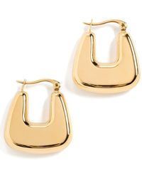 By Adina Eden - Solid Graduated Square Shape Hoop Earrings - Lyst