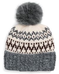 Hat Attack - Fair Isle Knit Beanie - Lyst