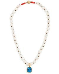 Roxanne Assoulin - Pearl And Sapphire Pendant Necklace - Lyst