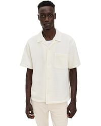 FRAME - Open Weave Short Sleeve Shirt - Lyst
