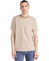 Fred Perry - Fine Tripe Heavy Weight Tee Nw Wht/ Wr Tn X - Lyst