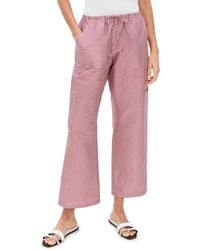 DONNI. - The Taffeta Gingham Drawstring Cargo Pants - Lyst