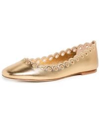 Larroude - Meghan Broderie Ballet Flats - Lyst