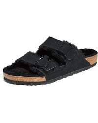 Birkenstock - Arizona Shearling Sandals - Lyst