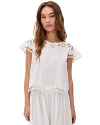 The Great - The Super Bloom Eyelet Top - Lyst