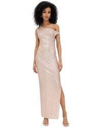 Norma Kamali - Drop Shoulder Fitted Gown With Side Slit - Lyst