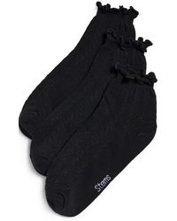 Stems - Pointelle Mid Crew Socks 3 Pack - Lyst