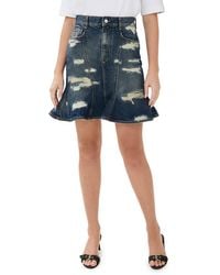 Marc Jacobs - Rip & Repair Fluted Mini Skirt - Lyst
