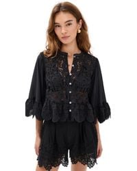 Sea - Shanna Lace 3/4 Sleeve Top - Lyst