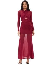 Bardot - Veria Wrap Mesh Maxi Dress - Lyst