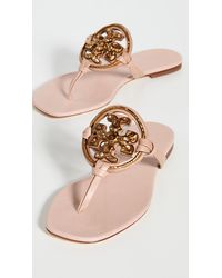 Tory Burch Canvas Sandals in Ivory (White) - Lyst