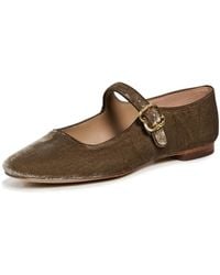 Sam Edelman - Michaela Mary Jane Flat Dark Silver Sage 10 Medium - Lyst