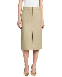 Vince - Leather Trouser Front Skirt - Lyst