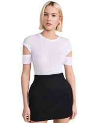 Helmut Lang - Slash Shrunken Soft Tee - Lyst