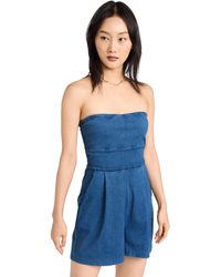 Susana Monaco - Stretch Denim Romper - Lyst