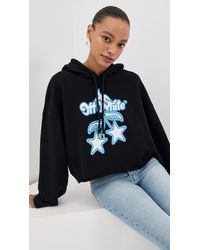 Off-White c/o Virgil Abloh Cherry Blossom Diagonal Hoodie In Black