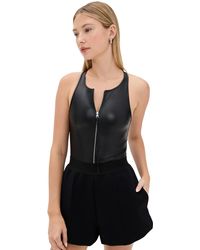 Helmut Lang - Zip Racer Thong Bodysuit - Lyst