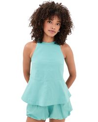 ALIGNE - Carlos Poplin Pemplum Top - Lyst