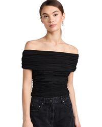 Tibi - Drapey Jersey Ruched Strapless Top - Lyst