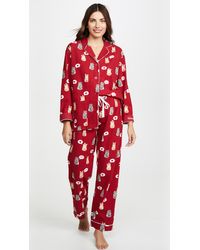 Pj Salvage Meow & Furever Flannel Pj Set - Red