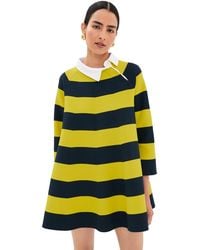 A.W.A.K.E. MODE - A. W.A. K.E. Mode Striped Flared Knit Mini Dress - Lyst