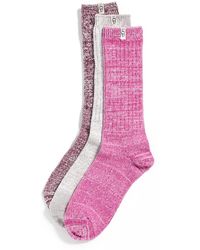 UGG - Rib Knit Slouchy Crew 3 Pack - Lyst