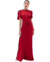 Victoria Beckham - Gathered Waist Floor Length Dress - Lyst