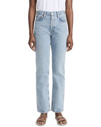 Agolde - Lana Mid Rise Straight Jeans - Lyst