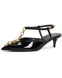 Balmain - Sync Chain Kitten Slingbacks - Lyst