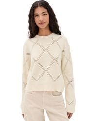 Vince - Textured Argyle Sweater - Lyst