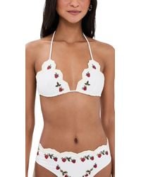 Sea - Bindi Strawberry Scallop Bikini Top - Lyst