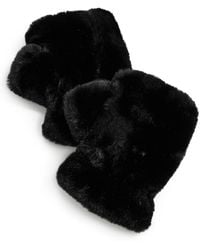 Apparis - Ariel Faux Fur Fingerless Gloves - Lyst